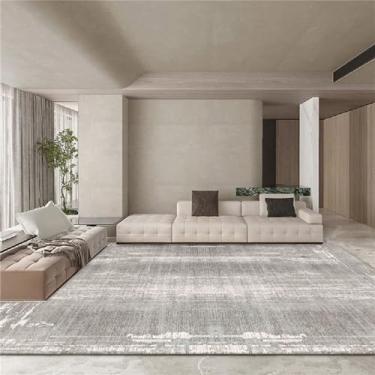 Imagem de Tapetes cinza de grande área para decoração de sala de estar, tapetes laváveis para decoração de casa e quarto, tapete de salão, i, 300x400cm