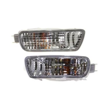 Imagem de CarLights360: Para 2001 2002 2003 2004 TOYOTA TACOMA par de luzes dianteiras/canto, lado do motorista e do passageiro com lâmpadas (certificação DOT) substitui TO2530140 TO2531140