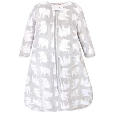 Imagem de Hudson Baby Saco de dormir de pelúcia unissex para bebê, saco, cobertor, elefante cinza, 12 a 18 meses
