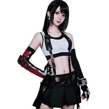 Imagem de LTAKK Tifa Lockhart Cosplay Costume FF7 Remake Full Set Outfits Halloween, XXL