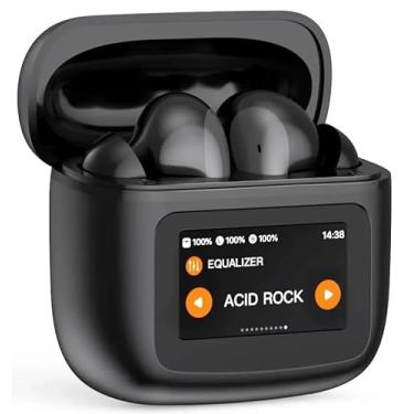 Imagem de Fone de Ouvido Bluetooth 5.3 BEATFADE S20 PRO com Case Inteligente Tela LCD Sensível ao Toque Permite Controle das Configurações Reprodução e Nível do Audio Cancelamento de Ruído ANC