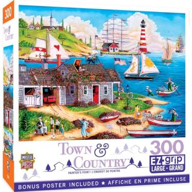 Imagem de MasterPieces Town & Country 300 Puzzles Collection - Painter's Point 300 Piece Jigsaw Puzzle