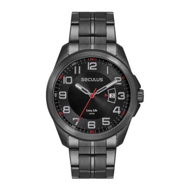 Imagem de Relógio Seculus Masculino Ref: 77263Gpsvpa2 Casual Black
