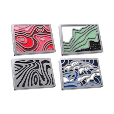 Imagem de HyperX Pacote de crachás – Emblemas magnéticos intercambiáveis, compatível com elevação de liga, material de esmalte rígido, personalização de teclado, abstrato