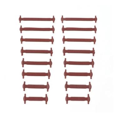 Imagem de Sneakers No Tie Solid Color Shoelaces Silicone Elastic Shoelaces Women's Casual Shoelaces Shoe Accessories(Brown)