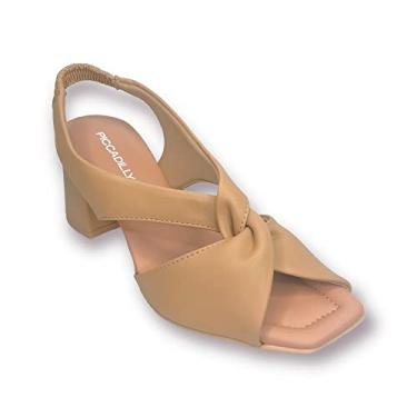 Imagem de Sandália Fem Piccadilly Flávia Napa Nude Claro 626010-15 Tamanho:38;Cor:Nude
