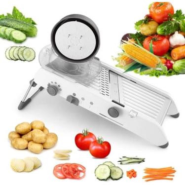 Imagem de "Mandolin Fatiador Profissional Ajustável 4 Espessuras Inox"