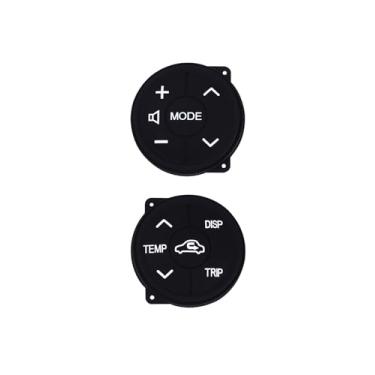 Imagem de Almofada de botão de borracha de controle de volante adequada para Toyota Prius e Prius C 2012 2013 2014 2015 2016 2017 1 par