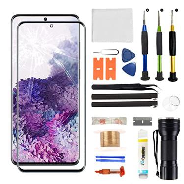 Imagem de Zgxhga Substituição de tela para Samsung Galaxy S20 Plus, substituição de tela para Galaxy S20 Plus Series 6,7 polegadas, kit de substituição de vidro com ferramentas de reparo, adesivo à prova d'água (sem digitalizador OLED e touch)