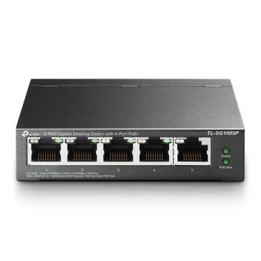 Imagem de Switch TP-LINK 5 Portas Gigabit (4 Portas Poe+) TL-SG1005P - Lenovo