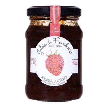 Imagem de Geleia de Framboesa Sem Açúcar 100% Fruta Myberries 210g