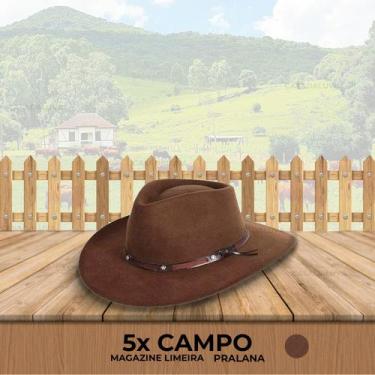 Imagem de Chapéu Pralana 5x Campo Aba 7,5 Marrom Gusttavo Lima Tam 55