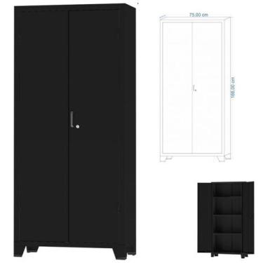 Imagem de Armário de Aço 1,66 X 0,75 X 0,35 Preto - ULTRA Móveis