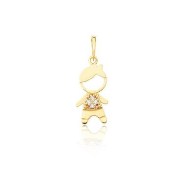 Imagem de Pingente em Ouro 18k Menino com Zircônias - Safira, Único