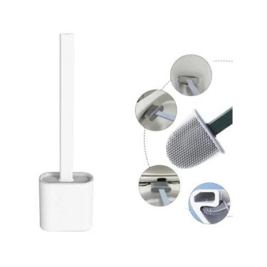 Imagem de Escova Sanitária de silicone Vaso Banheiro Limpeza UD727 - 123 Útil