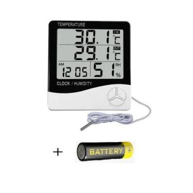 Imagem de Termo Higrômetro Medidor Temperatura Umidade + Cortesia Pilha - S/M