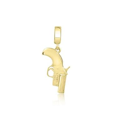 Imagem de Pingente Glam Flare Gun 10 mm Prata e Banho de Ouro 18k - Hera Gamers