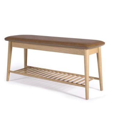 Imagem de Banco Sapateira com Prateleira Ripada Liva 1,00 Tauari - Casavee, Cour