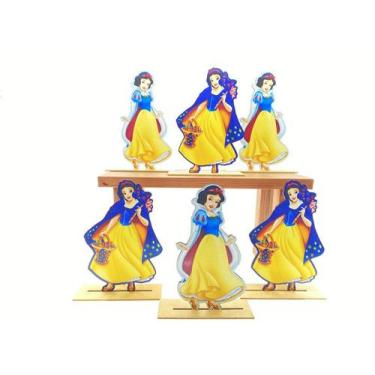Imagem de Kit Display de Mesa 6 Peças Para Festa Branca de Neve MDF - Juju Brasi