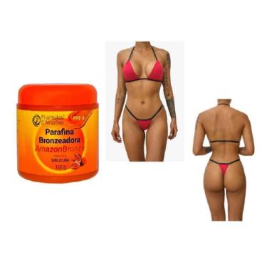 Imagem de Kit  Parafina Bronzeadora - Amazonbronze - Pharmakos - 180g Brinde Biq