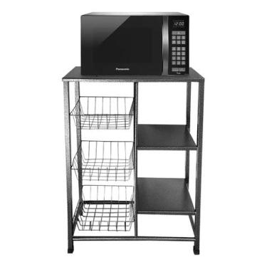 Imagem de Fruteira e Suporte Microondas Bebedouro em aço cod. 190 - Wrm Metal, C