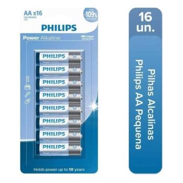 Imagem de Pilhas alcalinas aa blister com 16 unidades lr6p16b/59 - PHILIPS