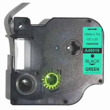 Imagem de Fita D1 45019 Compativel para Rotulador DYMO 12mm Verde - BYT