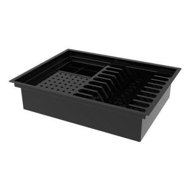 Imagem de Escorredor Embutido Calha Escorredora Inox Pintado Preto - HZ