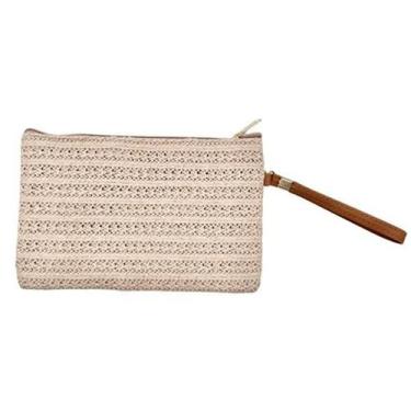 Imagem de Necessaire Feminina de Palha Multiuso Viagem Bolsa Pequena - MM, Model