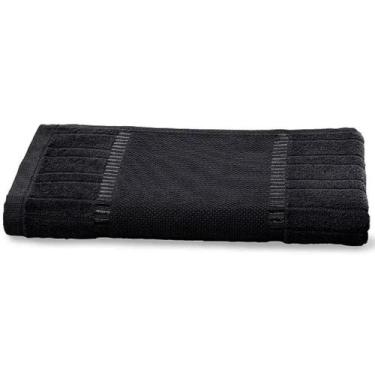 Imagem de Toalha Velour Bella Pra Bordar Lavabo cor Preta - BUETTNER