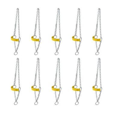 Imagem de Kit 10 Cabrestos para Vaca com Corrente e Regulagem SV39038 - Amarelo 