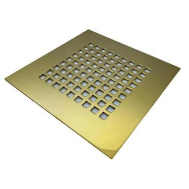 Imagem de Ralo Dourado Quadriculado 10cm  Fineza