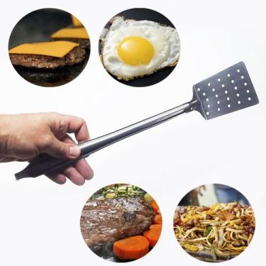 Imagem de Espátula Inox London 10 Furos Chapa Hambúrguer Omelete 38cm - Center P