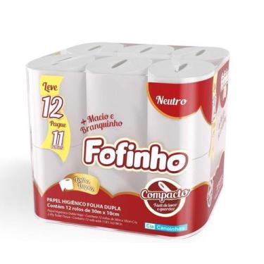 Imagem de Papel hig.fofinho f.dupla neutro pk24 rolos 30m  - fofinho