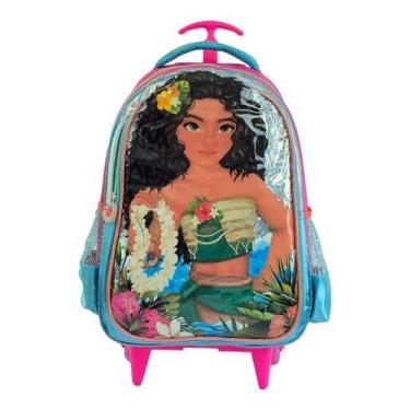 Imagem de Mochila Infantil Com Rodinhas Moana - Denlex, Rosa