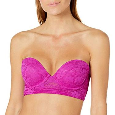 Imagem de Undies.com Sutiã feminino Luxey Girl Long Line Multi-Way Convertible Lace, Baga, 32A
