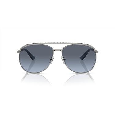 Imagem de SWAROVSKI Óculos de sol feminino SK7005 Aviator, Gunmetal/Blue Gradient Grey, 61 mm, Metálico/Azul Dégradé Cinza, 61 mm