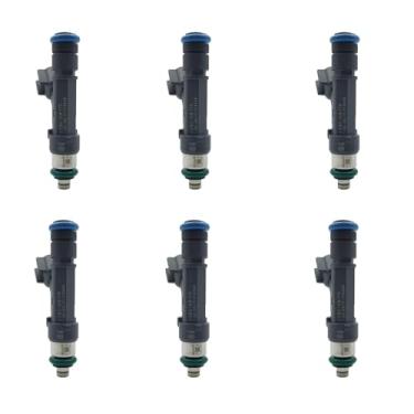 Imagem de Injetores de combustível 0280158119 compatíveis com Jeep Wrangler 3.8L 2007-2010, Dodge Grand Caravan 3.3 3.8L, Chrysler Town & Country 2008-2010 3.3 3.8L, 2009-2010 VW Routan 3.3 0,8L 6 PCS 4 furos