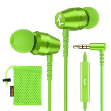 Imagem de LUDOS OMNITONE Fones de ouvido intra-auriculares com fio, garantia de 5 anos, fones de ouvido com microfone, isolamento de ruído com fio para fones de ouvido de 3,5 mm para iPhone, Samsung,