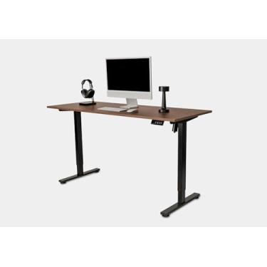Imagem de Mesa com Regulagem de Altura Elétrica - Active Desk (Castanho com base Preta, 120x60cm)