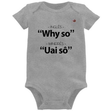 Imagem de Body Bebê Inglês x Mineirês - Foca na Moda, Cinza, M