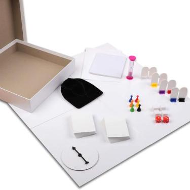 Imagem de Kit de jogo de tabuleiro Madanar Blank Crie seu próprio DIY 143 peças