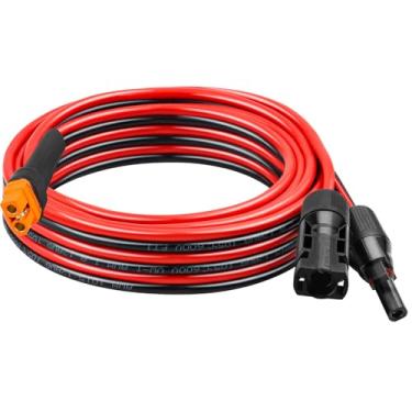 Imagem de XRDS -RF Cabo de extensão solar 12AWG para XT60i 3 m – cobre estanhado, fio fêmea XT60i resistente para painel solar, bateria e estação de energia, baixa resistência