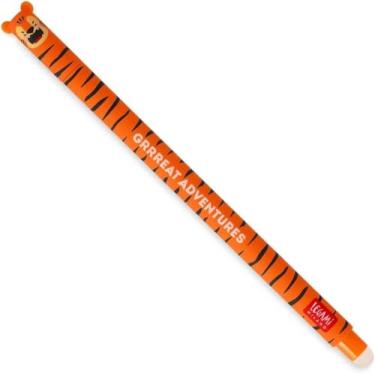 Imagem de LEGAMI Tiger – Caneta de gel apagável – esfera na extremidade para remover tinta – sem usar a folha – tinta laranja – tinta sensível à temperatura – diâmetro da ponta de 0,7 mm