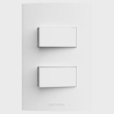 Imagem de Conjunto 2 Interruptores Paralelos 10A 250V Placa 4x2 Inova Pro Alumbra