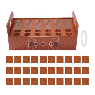 Imagem de SiaBiced ETILIONAL de CONE de CONE de FESTO Decoração de casamento decorativo com 30 papéis de cone de conexão Caixa de suporte para engajamento de férias, Basquetebol