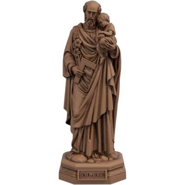 Imagem de Estátua Imagem São José Protetor da Igreja Católica Estatueta (Cor Madeira)