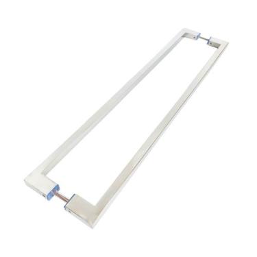 Imagem de Puxador De Porta Duplo Em Aço Inox 60cm Modelo Soft - DECORPLACE, Poli