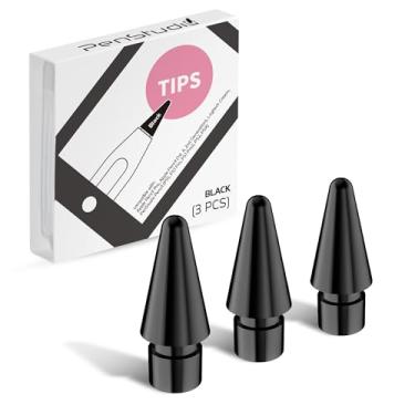 Imagem de Penstudio Pontas de substituição para Apple Pencil Pro/1ª/2ª e USB-C, pacote com 3 pontas de alta sensibilidade, acessórios de ponta de caneta Stylus duráveis, controle preciso sem atraso