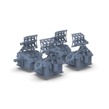 Imagem de SSMODEL Yao's Studio LY350224 Kit de modelo de resina impressa em 3D 1/350 US Navy MK37 Rada equipado com antenas de radar MK22 na parte inferior, 4 peças